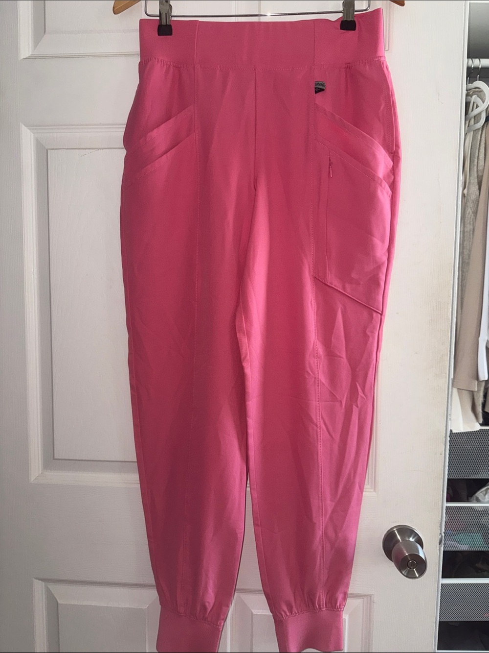 More like a coral Pink High-Waist Jogger Pants